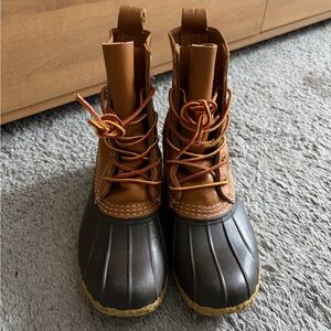 L.L. Bean Brown and Black Duck Boots